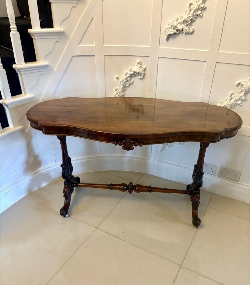 Antique Victorian Quality Carved Rosewood Freestanding Centre Table